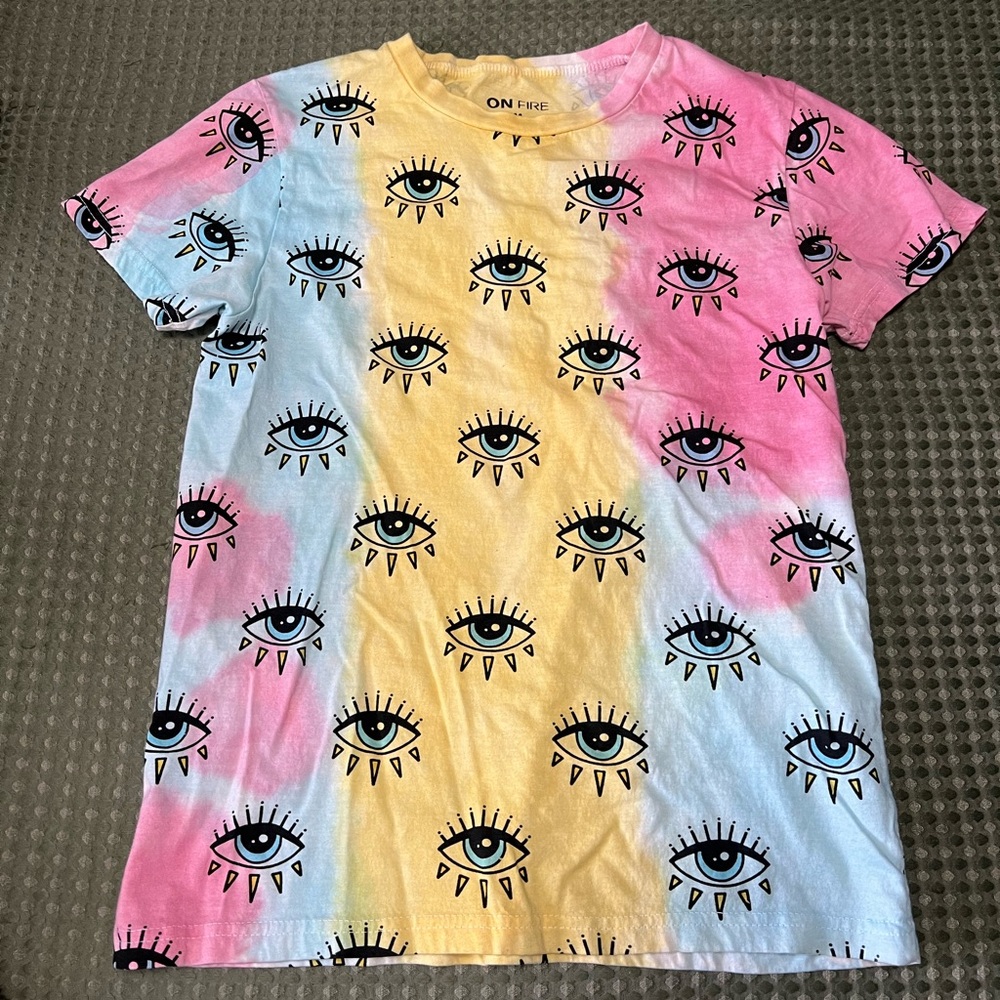 Tie Dye Evil Eye Short Sleeved Tee